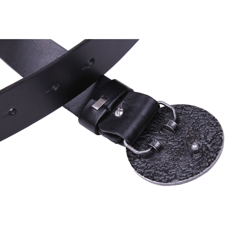 Leren moto riem met BMW gesp