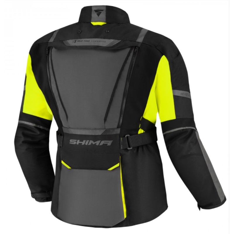 Motorjas Shima Hero 2.0 zwart-grijs-fluogeel