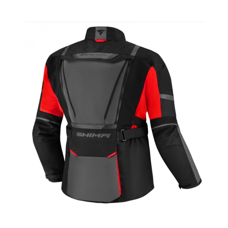 Motorjas Shima Hero 2.0 zwart-grijs-rood