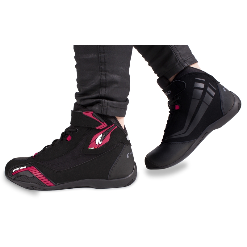 Dames Forma Genesis zwart met roze motorlaarzen