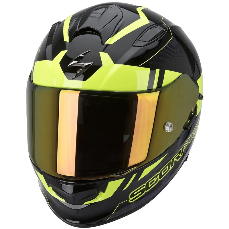 Moto integrální přilba Scorpion EXO-510 Stage černo-žlutá výprodej