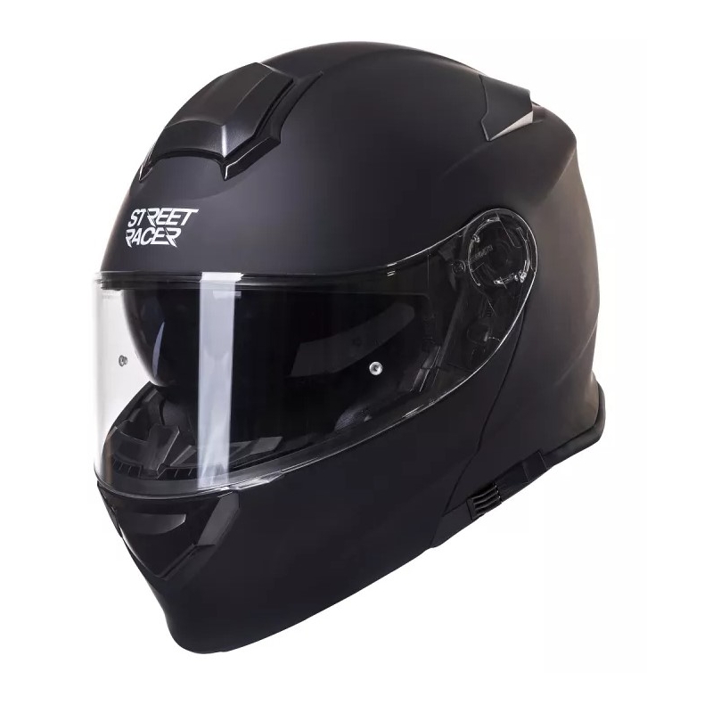 Street Racer SR V1 motorhelm zwart mat