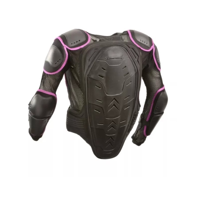 Dames bodyprotector Emerze EM8 zwart met paars