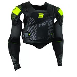 Shot Ultralight 2.0 zwart-fluo gele kinder bodyprotector
