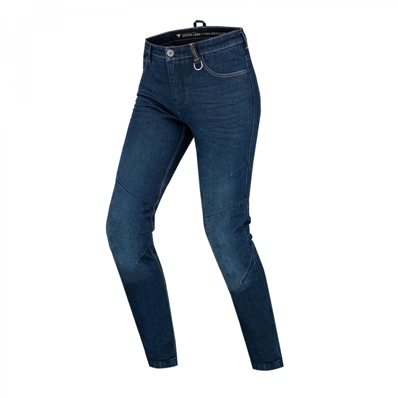 Shima Devon dames motorjeans donkerblauw verlengd