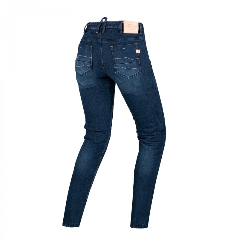 Shima Devon dames motorjeans donkerblauw verlengd