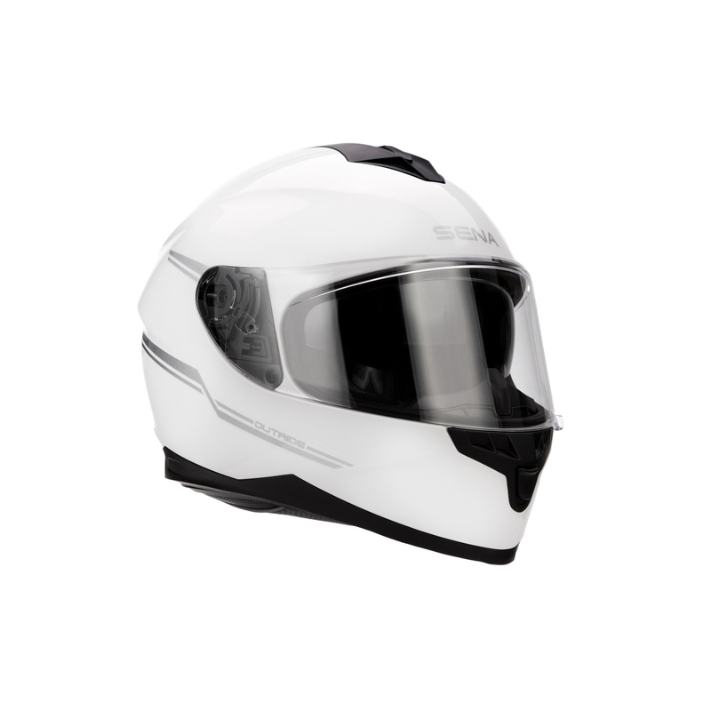 Motorhelm met headset SENA Outride glanzend wit