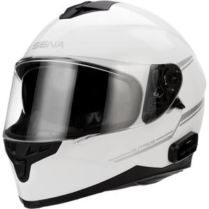 Motorhelm met headset SENA Outride glanzend wit