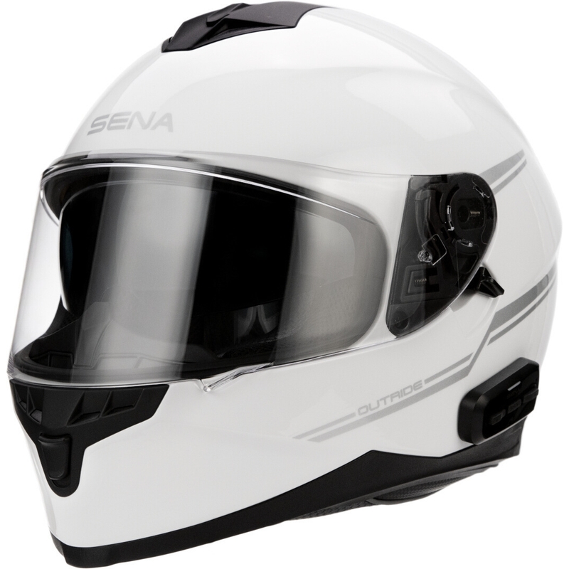 Motorhelm met headset SENA Outride glanzend wit
