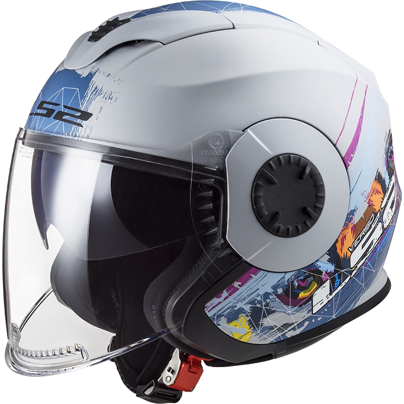 Open motorhelm LS2 OF570 Verso Spring zilver blauw