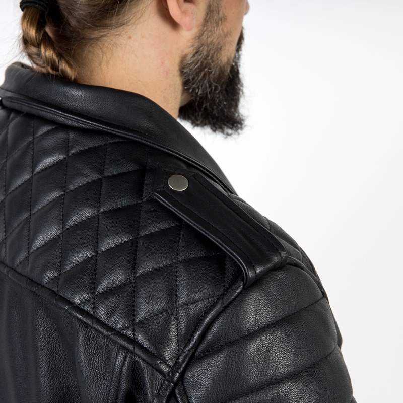 Ozone Ramones Modern Zwart Motorjack uitverkoop