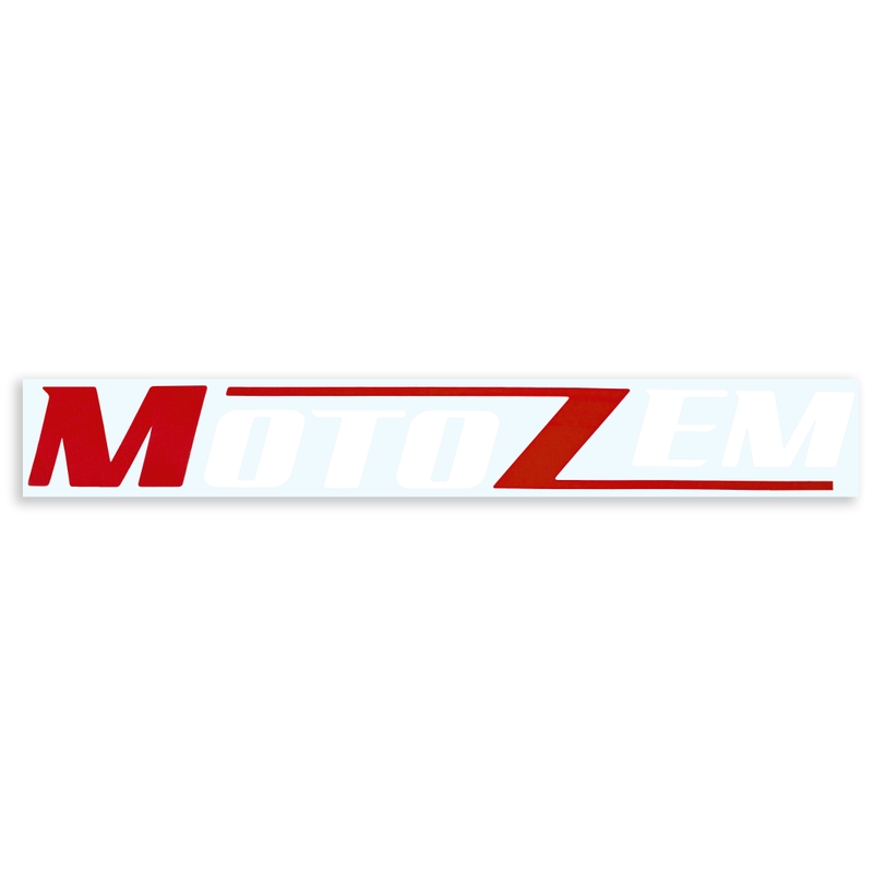 MotoZem logo sticker wit