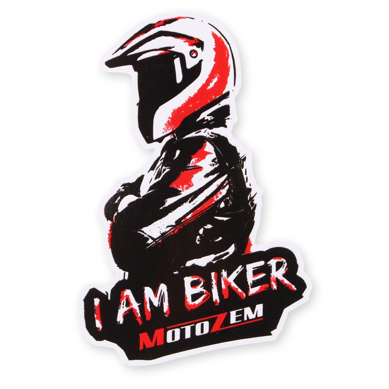 MotoZem Ik Ben Motorrijder Sticker - Man maxi