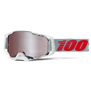 Motorcrossbril 100% ARMEGA X-Ray-Hiper zilver plexi