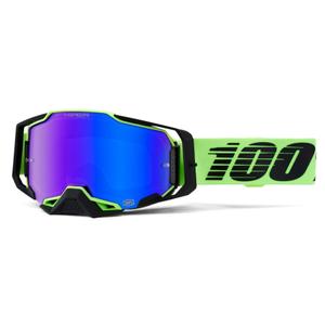 Motorcrossbril 100% ARMEGA Uruma Hiper blauw plexi