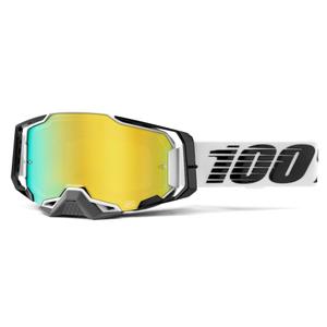 Motorcrossbril 100% ARMEGA Atmos gespiegeld goud plexi