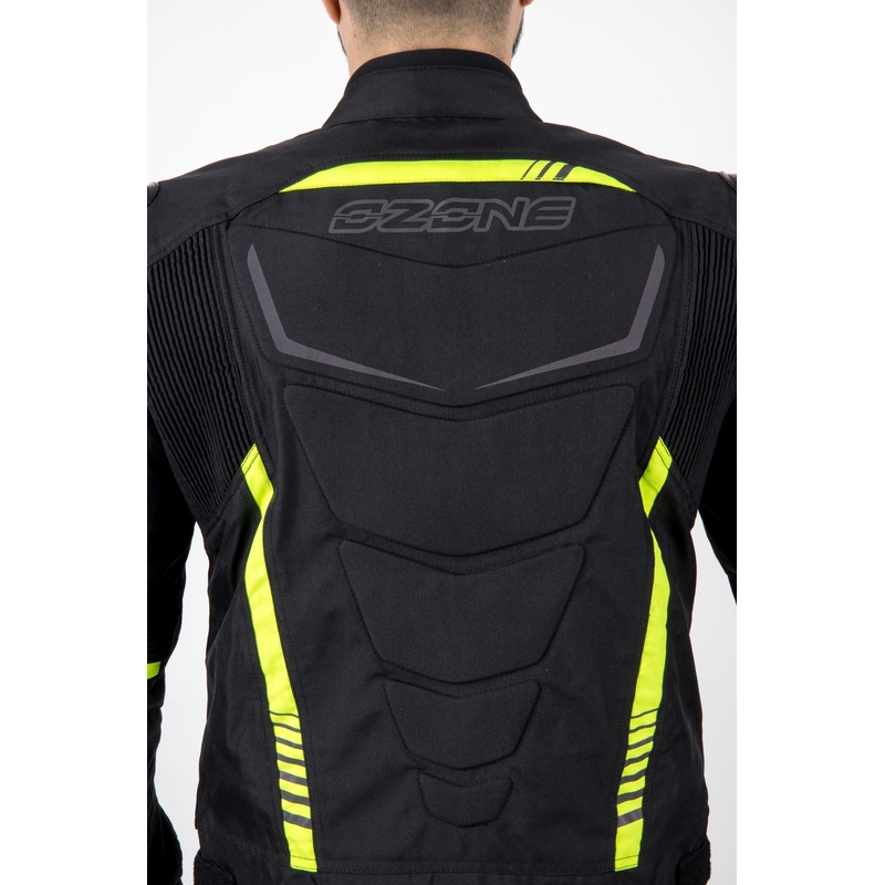 Ozone Pulse zwart-fluo gele motorjas