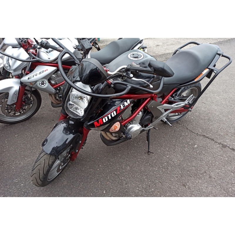 MotoZem logo sticker wit