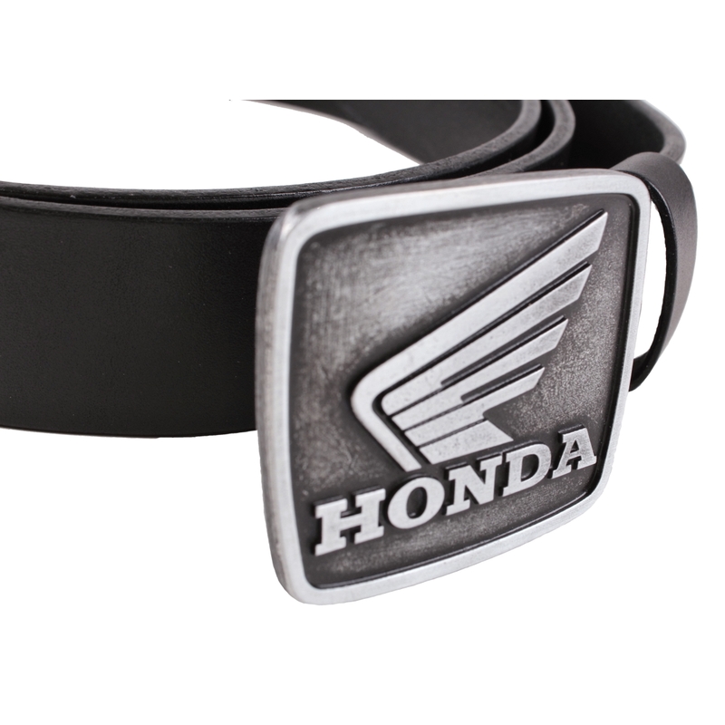 Leren moto riem met Honda gesp
