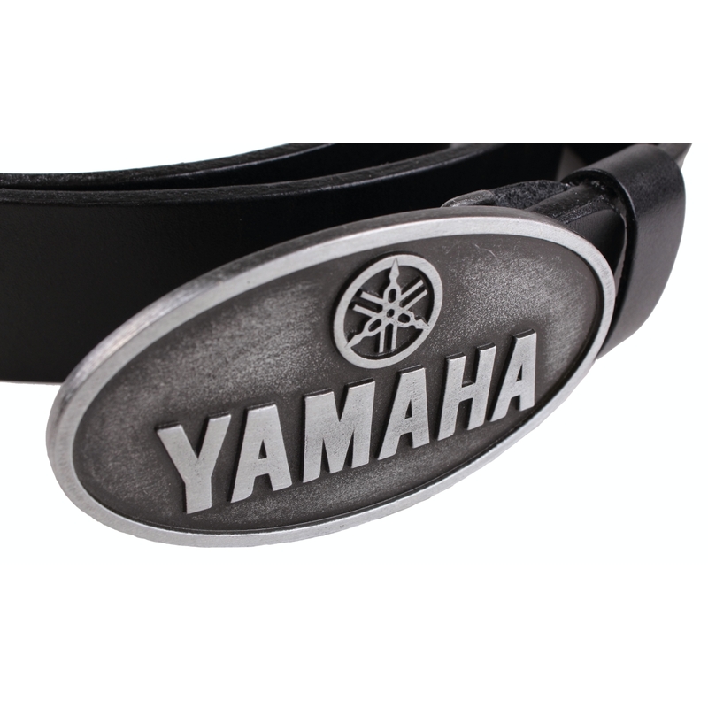 Leren moto riem met Yamaha gesp
