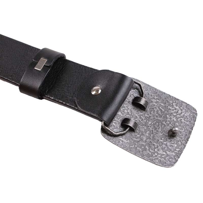 Leren moto riem met Suzuki gesp