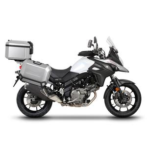 Kompletní sada hliníkových kufrů SHAD TERRA, 37L topcase 36L/36L boční kufry, včetně montážní sady a plotny SHAD SUZUKI DL 650 V-Strom