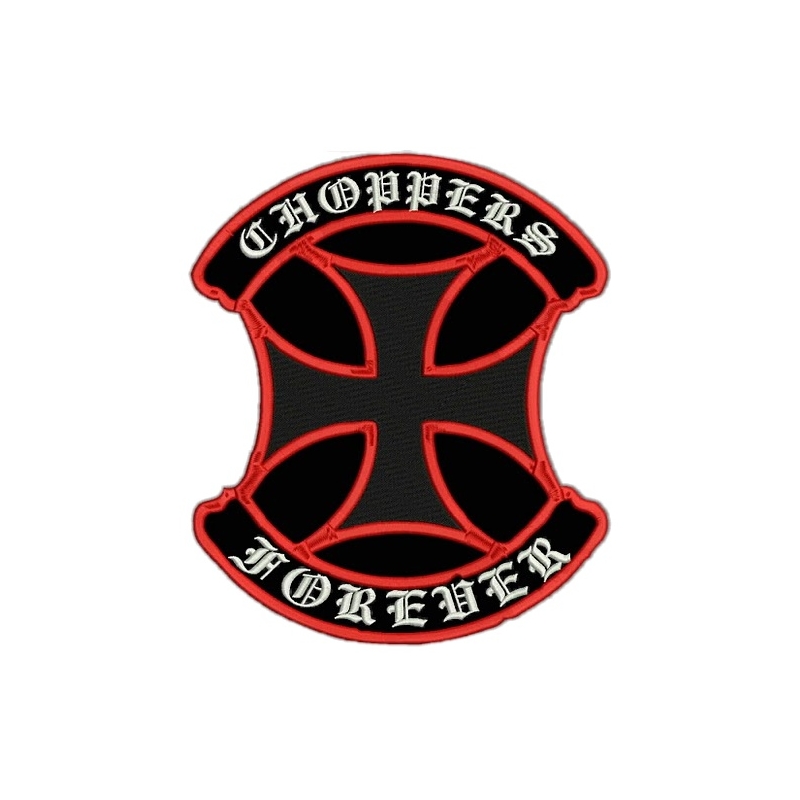 Patch Choppers schild rood - groot