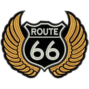 Patch Route vleugels oranje