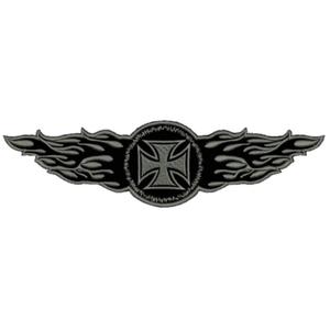 Patch Vlammen grijs