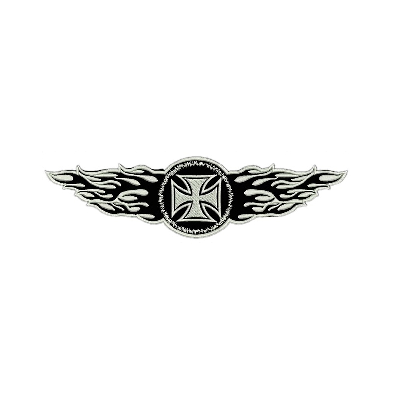 patch vlammen wit