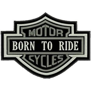 Patch Motorfietsen grijs - groot
