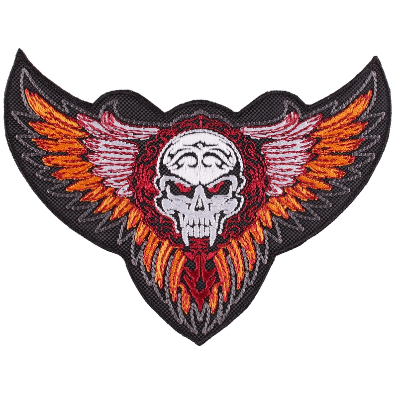 Patch Vleugels met ornament oranje