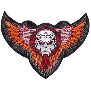 Patch Vleugels met ornament oranje - groot