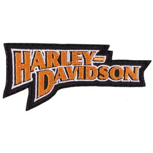 Patch Harley Davidson opschrift oranje