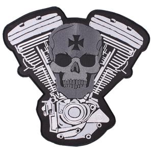 Patch krijger wit-grijs