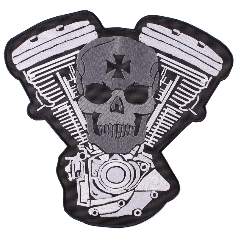Patch krijger wit-grijs