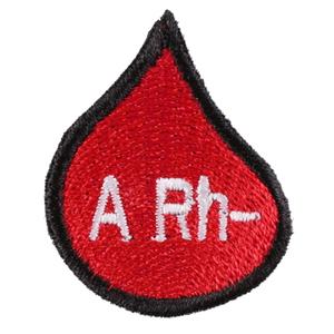 Patch met bloedgroepdruppel A Rh-