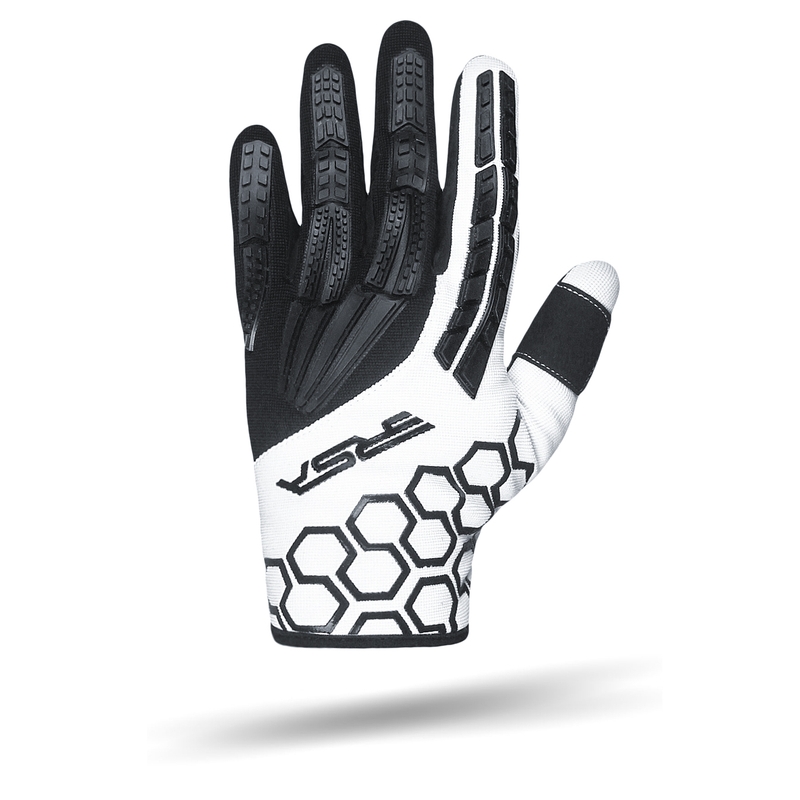 Kinder motorhandschoenen RSA MX EVO zwart-wit