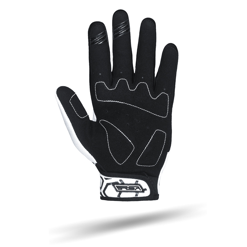 Kinder motorhandschoenen RSA MX EVO zwart-wit