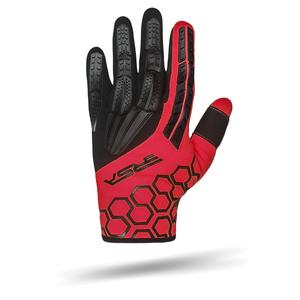 Kinder motorhandschoenen RSA MX EVO zwart-rood