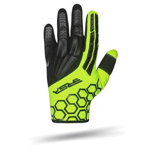 Kinder motorhandschoenen RSA MX EVO zwart-fluo geel