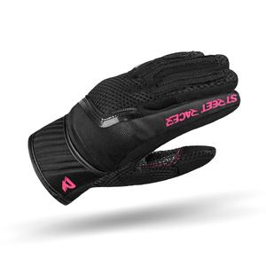 Dames Street Racer Stunt Motorcycle Handschoenen Zwart en Roze