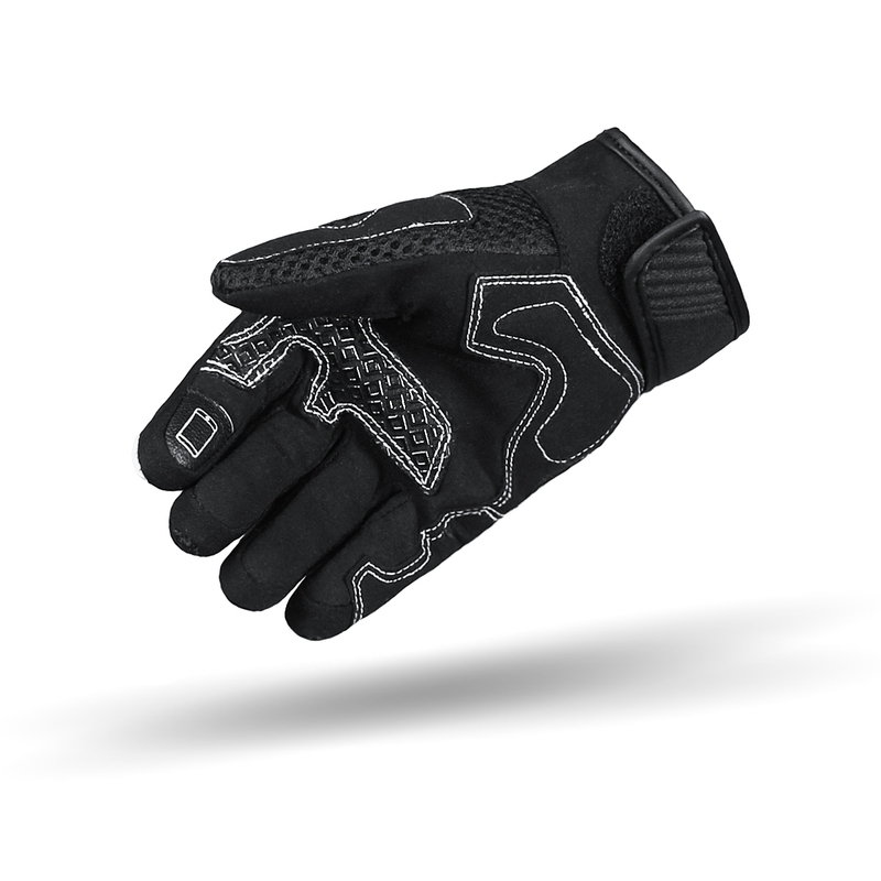 Dames motorhandschoenen Street Racer Stunt zwart-wit