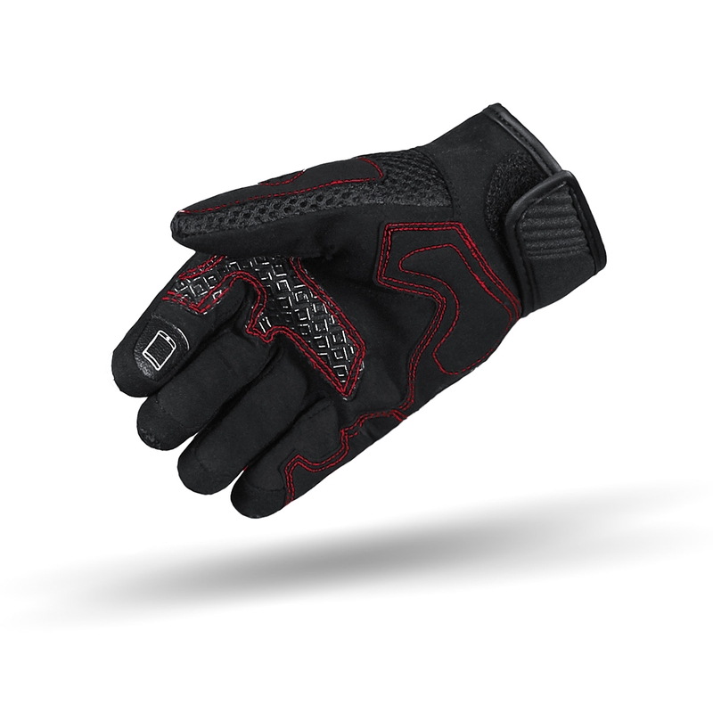 Dames motorhandschoenen Street Racer Stunt zwart-rood