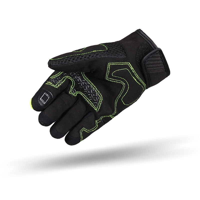 Dames motorhandschoenen Street Racer Stunt zwart-fluogeel