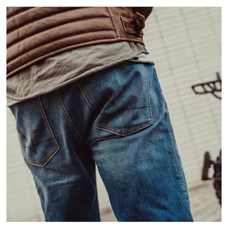 Motorjeans Revit Carlin SK blauw verlengd