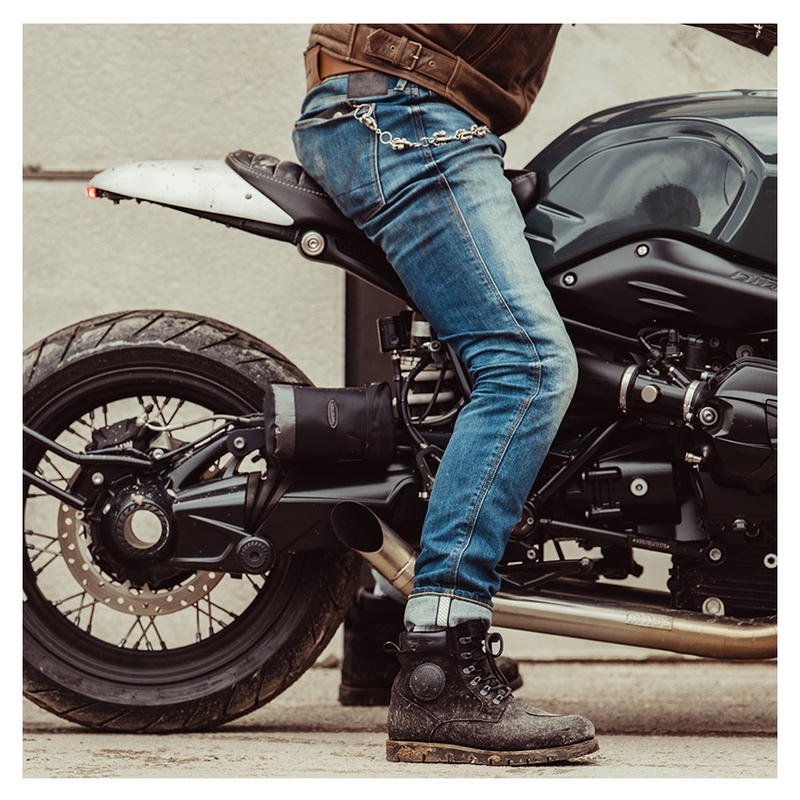 Motorjeans Revit Carlin SK blauw verlengd