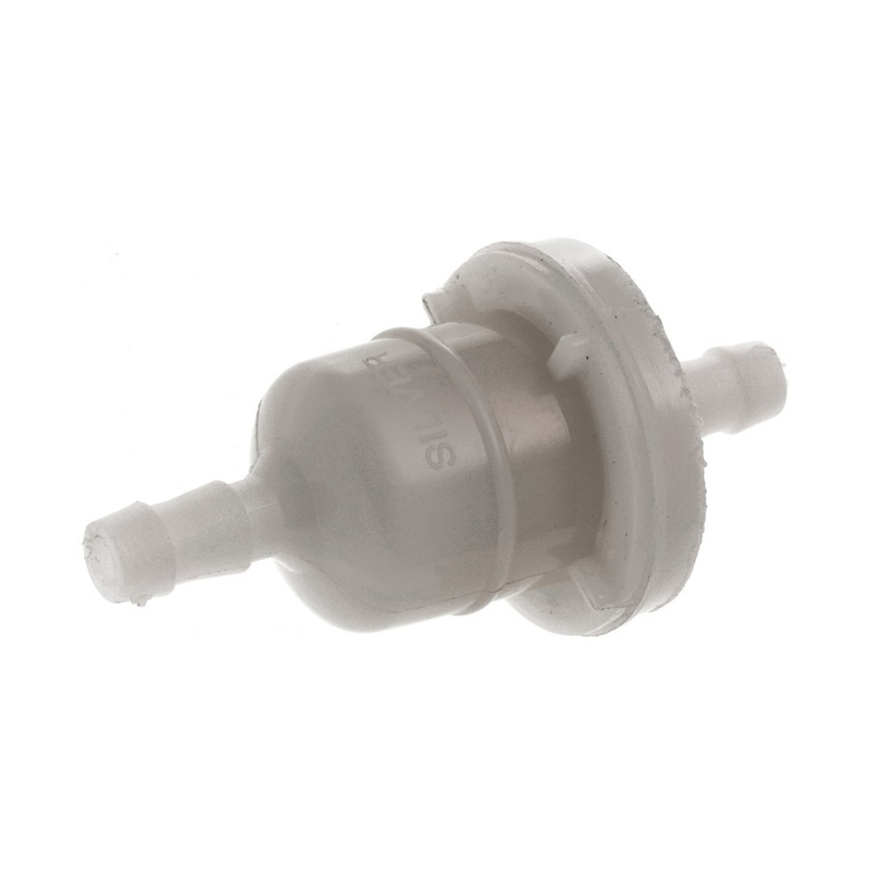 Brandstoffilter met papieren inleg Q-TECH 5-6 mm zilver