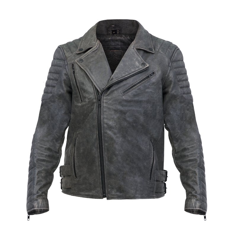 Motorjas BROGER Ohio Vintage grijs uitverkoop