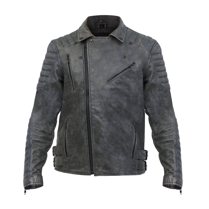 Motorjas BROGER Ohio Vintage grijs uitverkoop